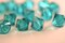 100pcs Authentic Preciosa 6mm Faceted Bicone Crystal Loose Beads Blue Zircon Compatible with Swarovski 5301/5328 for DIY Jewelry Making Pre-B630